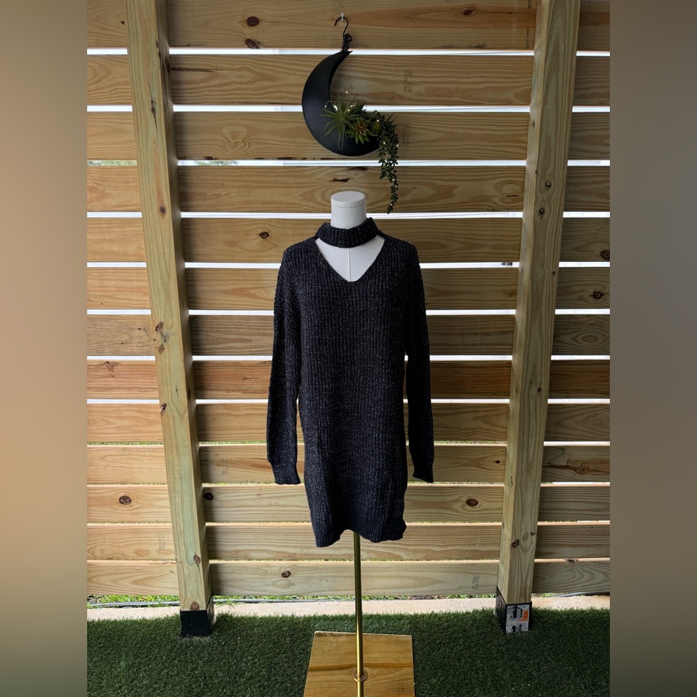 Elegant Black Long Sleeve Dress
